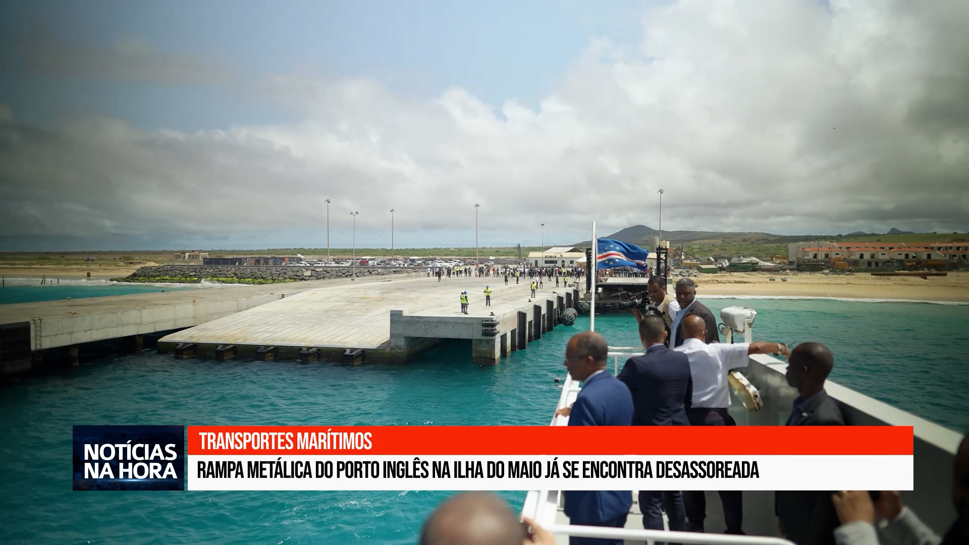 Rampa metálica do Porto Inglês na ilha do Maio já se encontra desassoreada