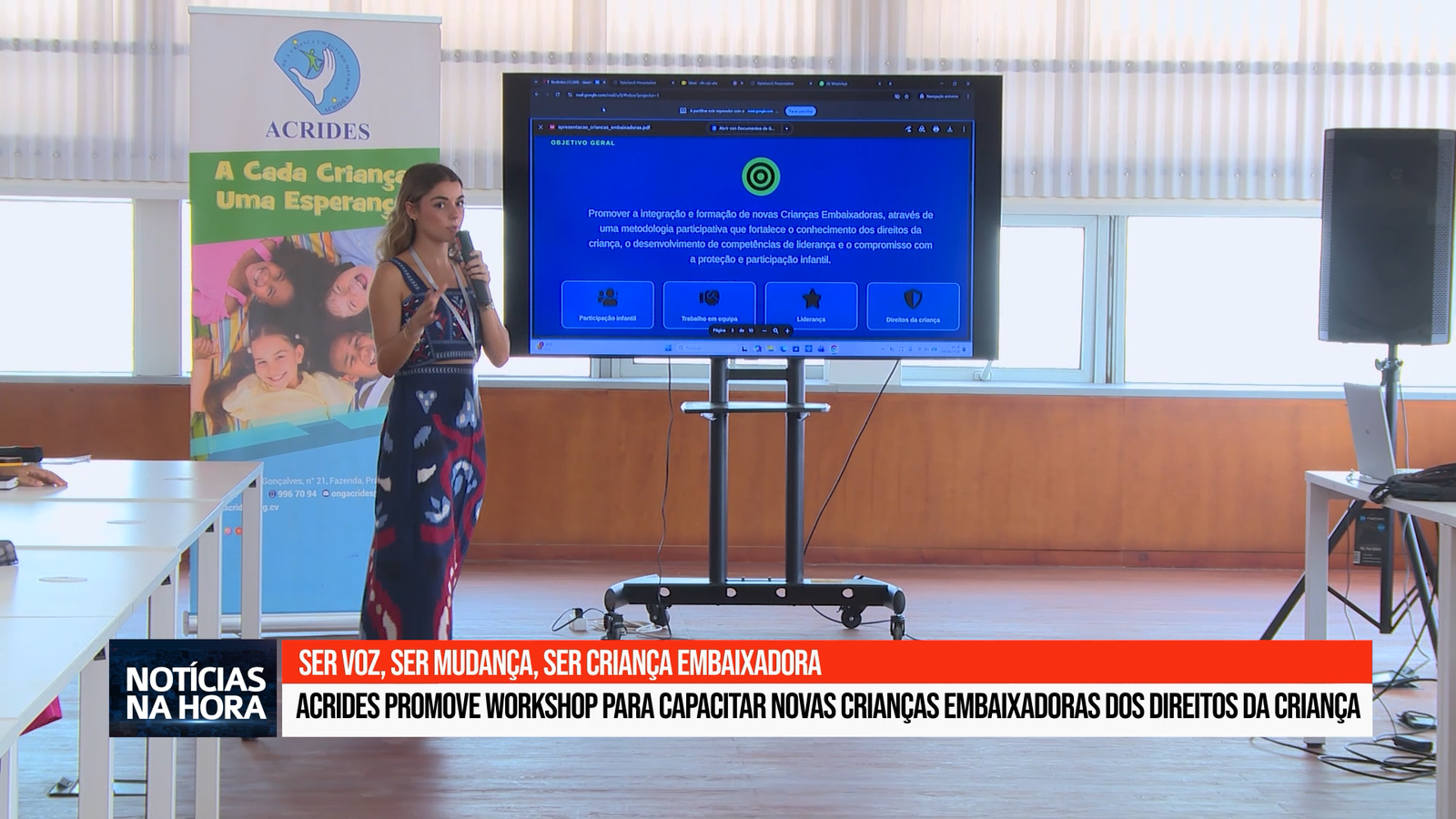 Acrides promove workshop “Ser Voz, Ser Mudança, Ser Criança Embaixadora”.