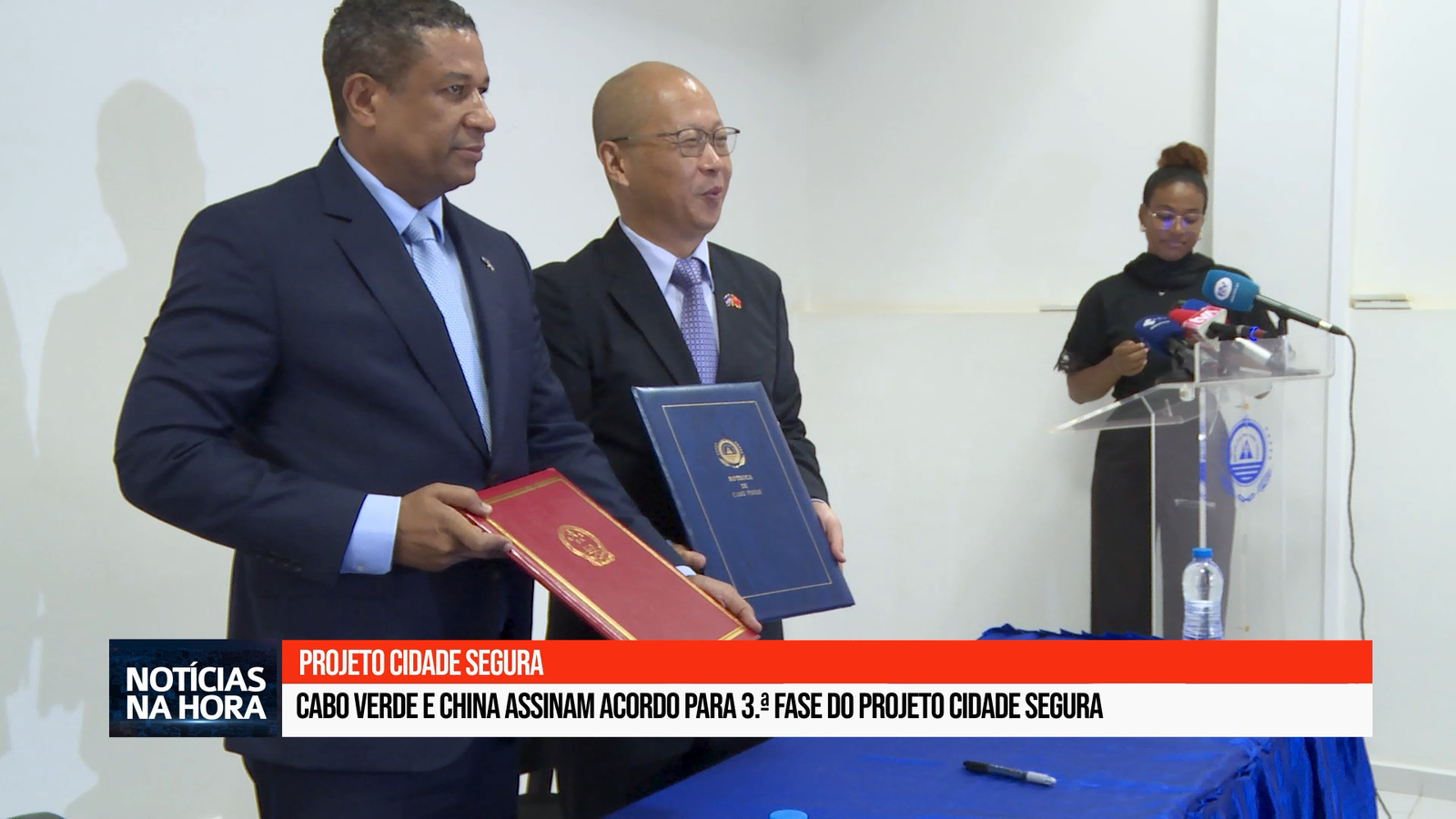 Cabo Verde e China assinam acordo para 3.ª Fase do Projeto Cidade Segura.