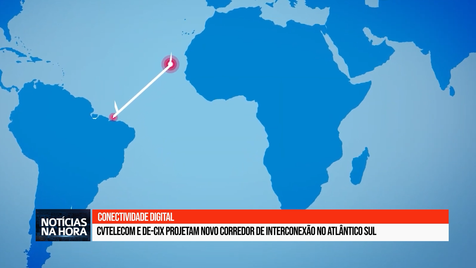 CV Telecom e DE-CIX projetam novo corredor de interconexão no Atlântico Sul.